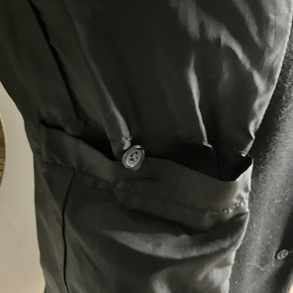 **Genuine Mink Collar Wool Coat** - Picture 8 of 12